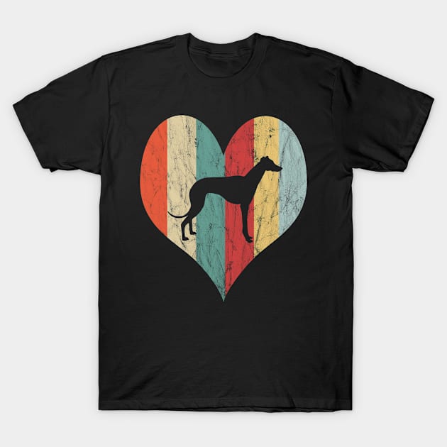 Hound Distressed Retro Vintage Classic Colors Heart T-Shirt by familycuteycom